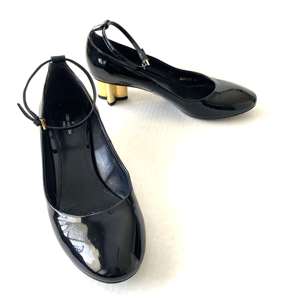 Louis Vuitton Night Bloom Pump Black Patent Leather Ankle Strap Flower Heel 38 - Picture 15 of 15
